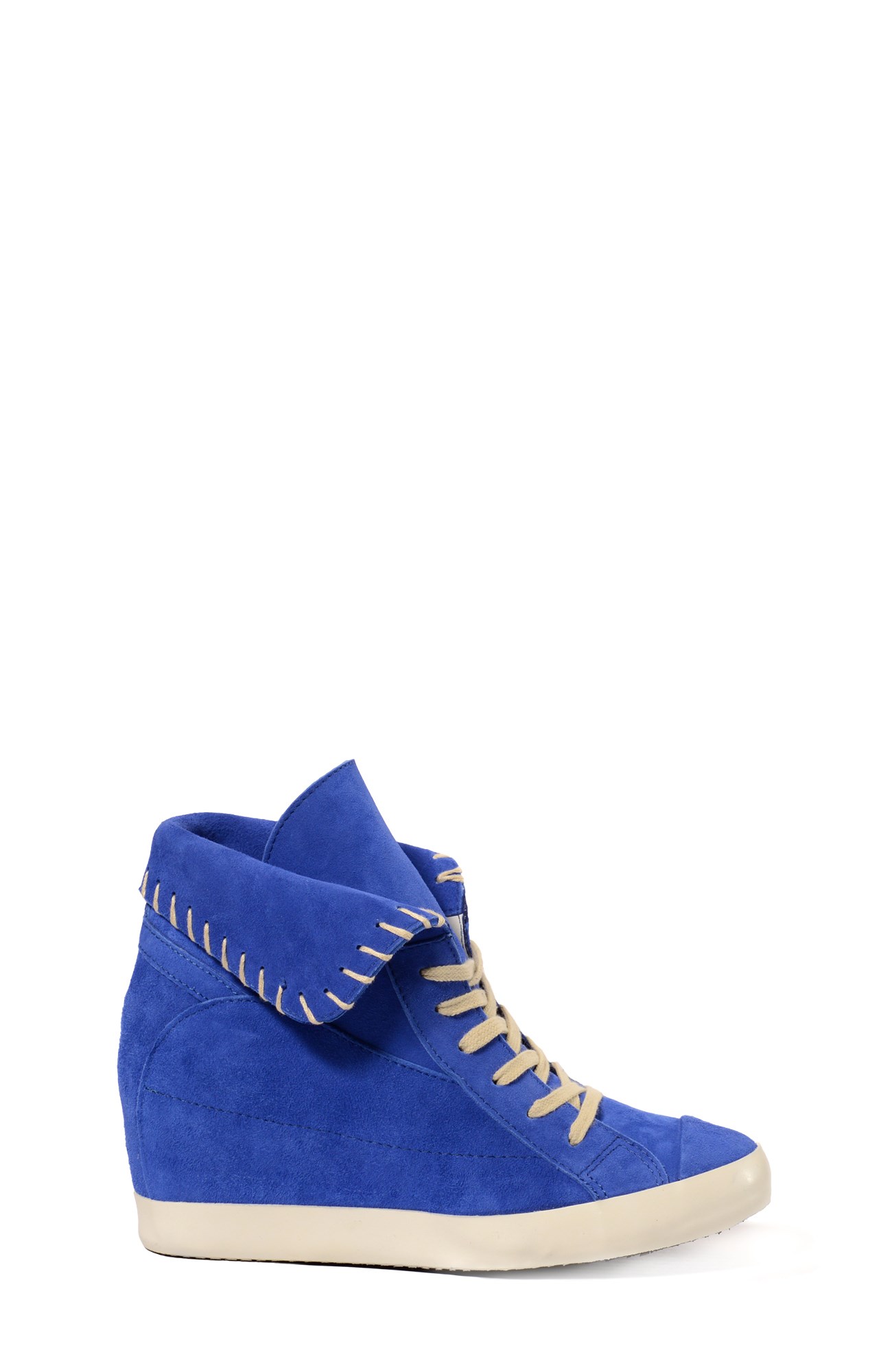 Royal blue wedge sneakers discount